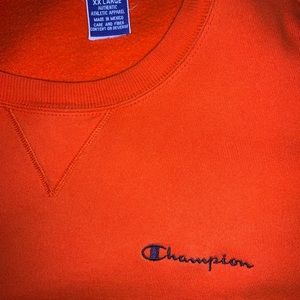 VINTAGE CHAMPION ORANGE CREW SWEATSHIRT